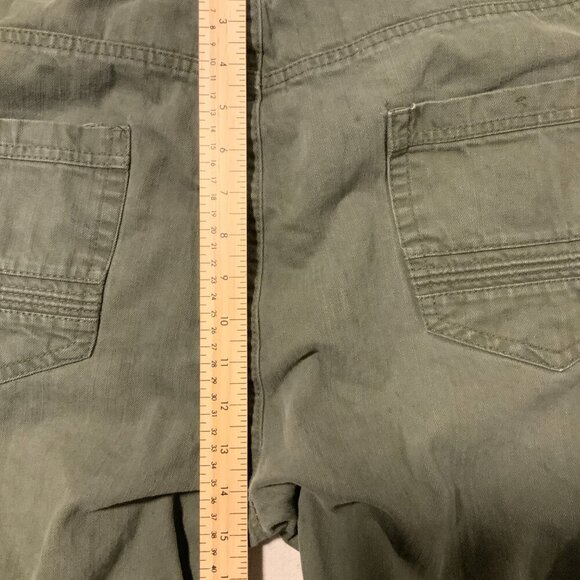 Southpole Jeans Mens 40x31 Olive Regular Fit Thrashed Destroyed (Tag:42x34) - Picture 6 of 9